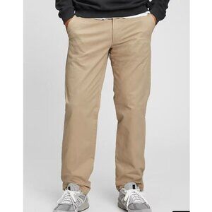 Gap Modern Khakis Relaxed Fit GapFlex Trouser Pants Mens Size 34 NWT Brown
